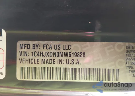2021 Jeep Wrangler Unlimited 80Th Anniversary 4X4 from USA, damaged, VIN 1C4HJXDN0MW619828
